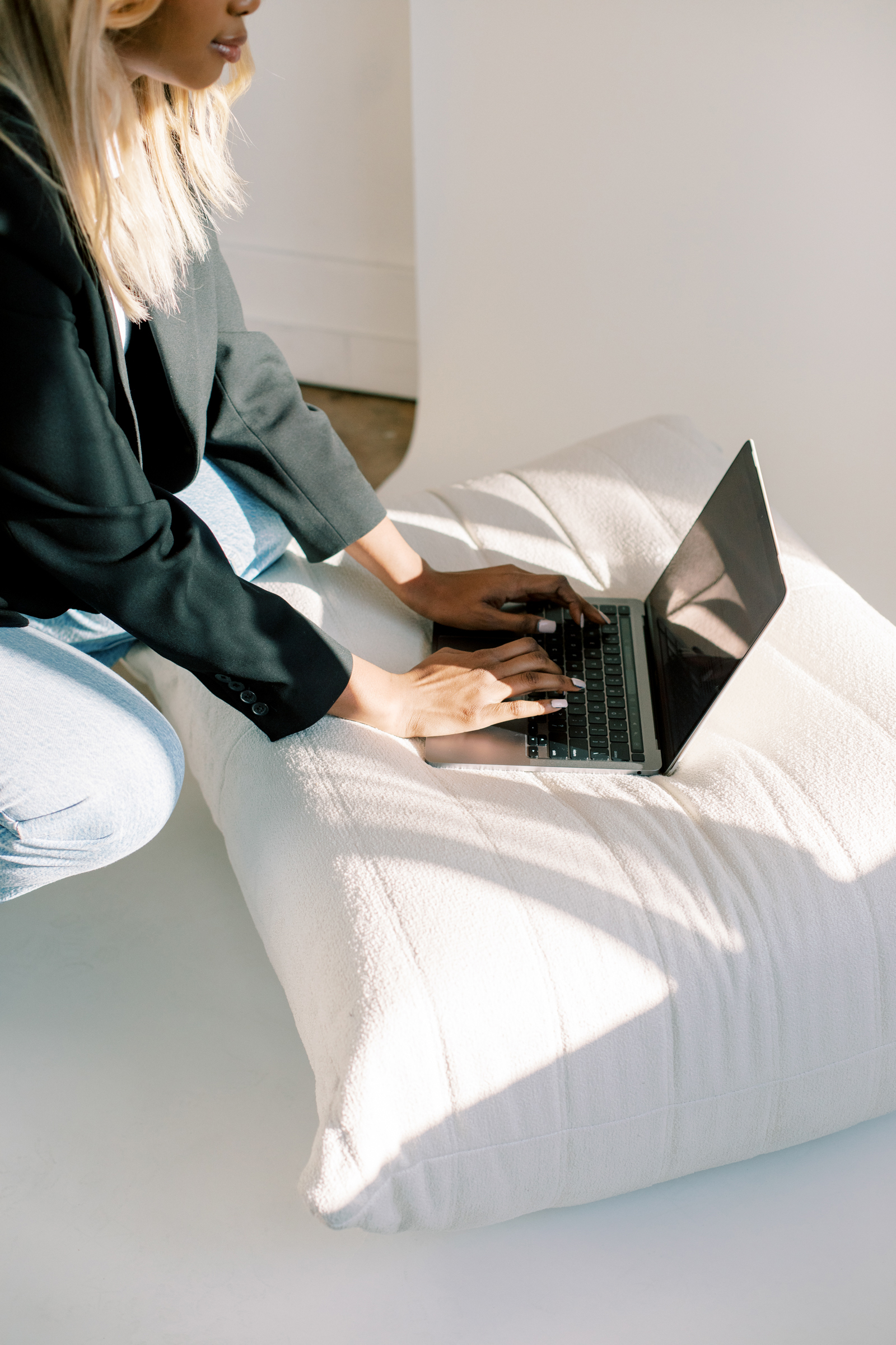 Women searching online